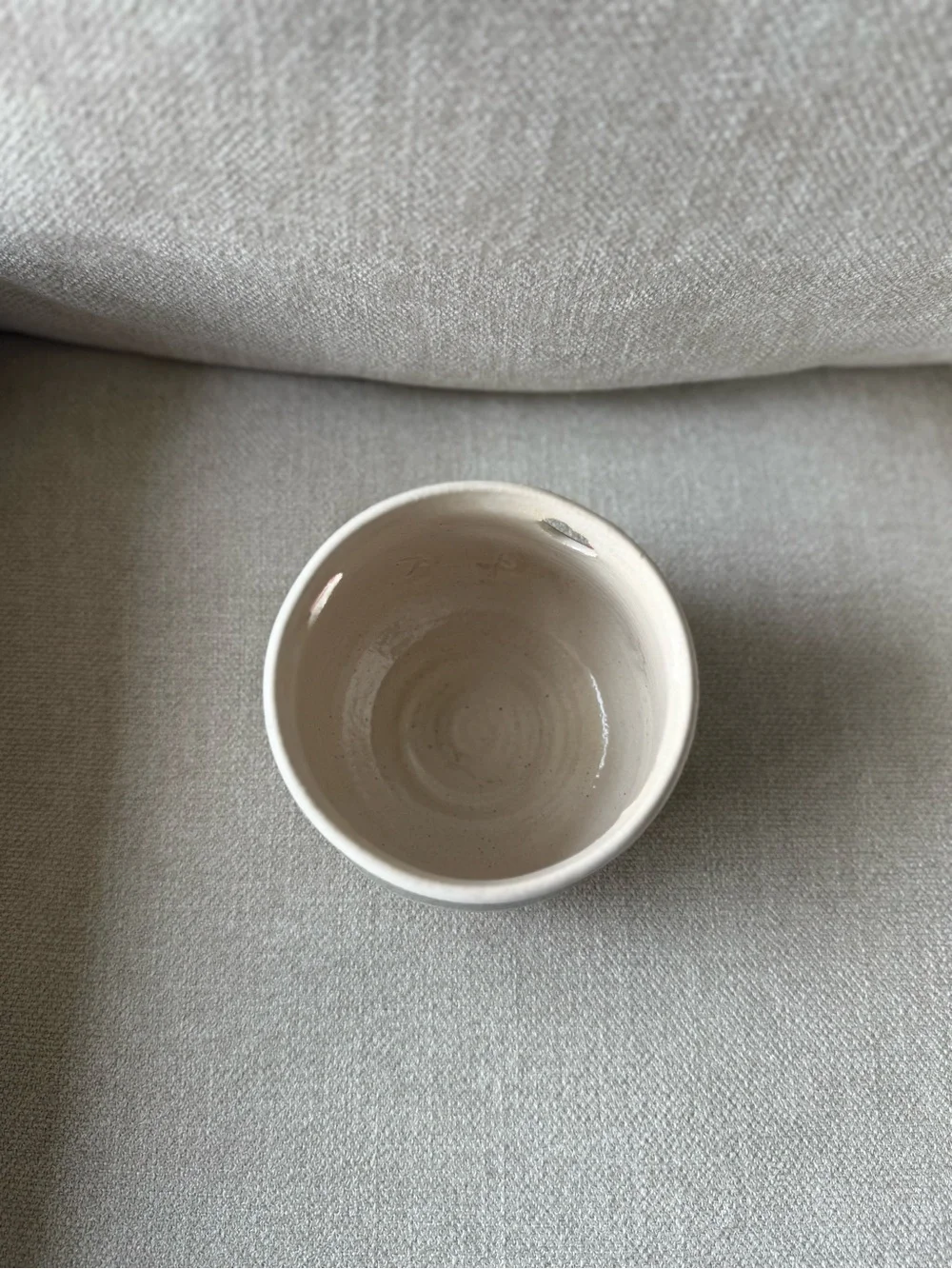 Striped Ceramic Planter, Candle Holder, Garlic Keeper with Heart Cutouts
